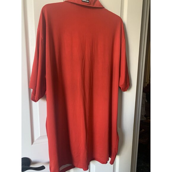 Puma Mens Red Golf Polo Shirt XXL With Checkered Pattern - Picture 4 of 5